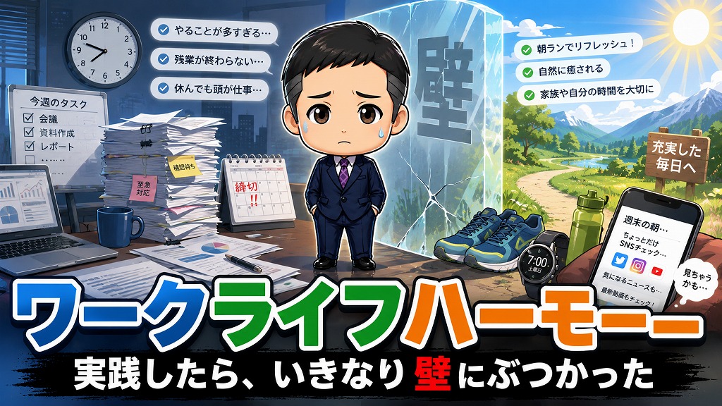 ワークライフハーモニーを実践してみたら、いきなり壁にぶつかりました。
